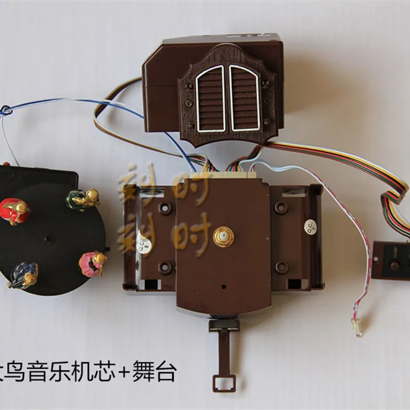 Cuckoo Clock Mechanism Movement Bird Cuckoo Pendulum Wall Clock Accessories Silent Light Control Bird Box Parts Repair Kit