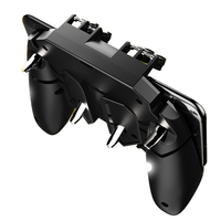 PUBG Controller AK66 Six Finger Gamepad Triggers Pubg Metal Trigger Joystick Control Pubg For IOS Android Mobile Phone Game Pad
