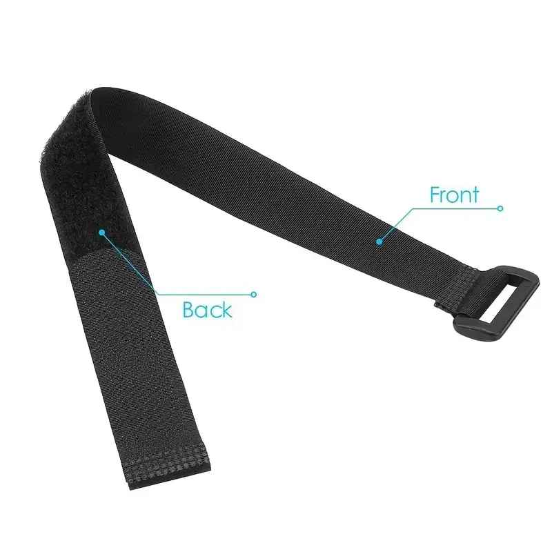 10pcs Nylon Hook & Loop Strap Cable Durable Self-adhesive Bike Tie,  20*500mm/0.78*19.68inch Bicycle Strap Multi Purpose Reusabl