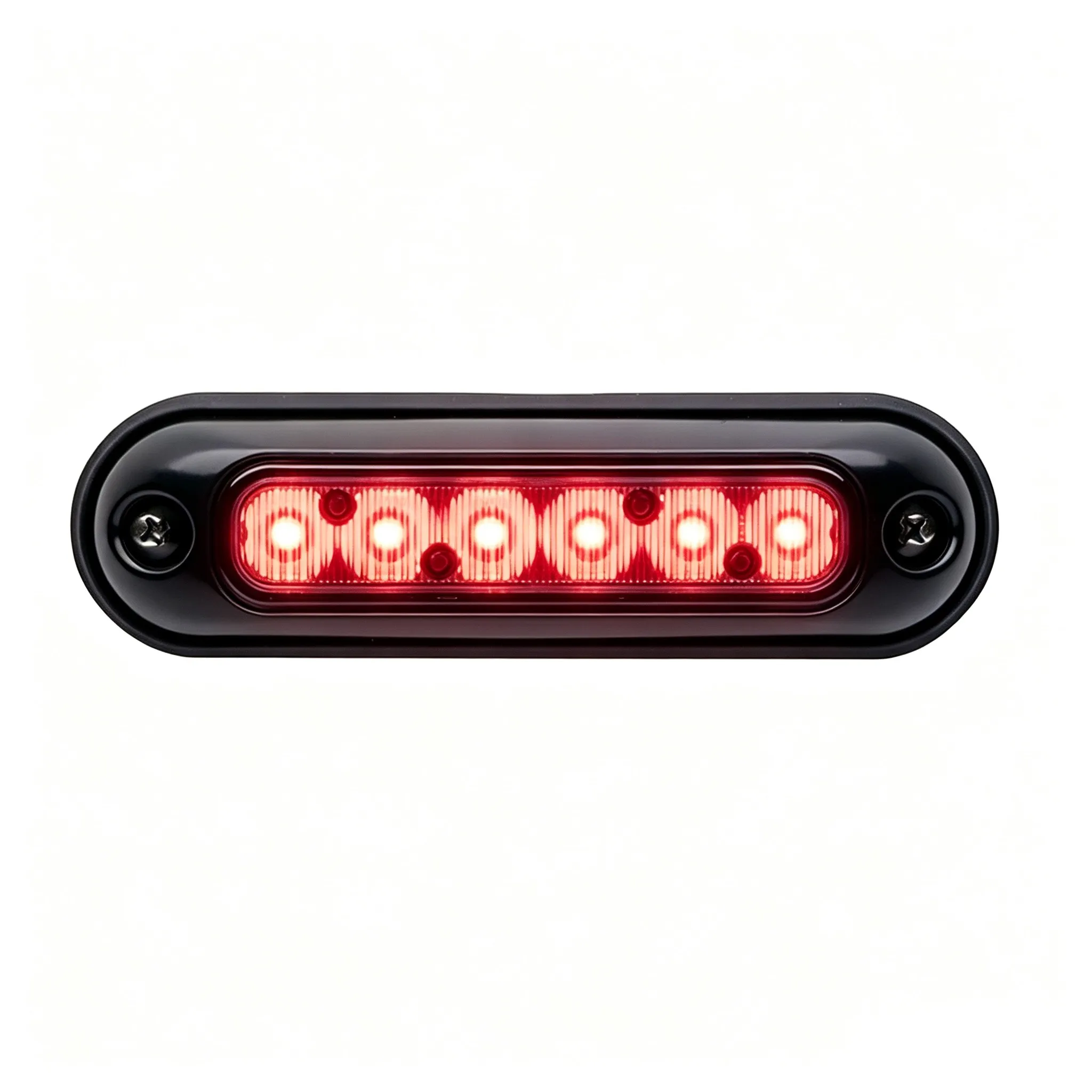 LAIKESI 6 LED Red Strobe Warning Light Ultra‑Thin Surface Mount Emergency Flashing Light for Truck SUV Trailer Vehicle
