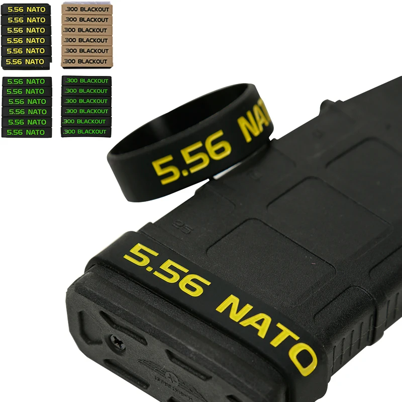 6 Pack Marking Band for Magazine ,223 REM 5.56 300 AAC BLK 7.62x35 mm 300 Blackout Subsonic Magazine Marking Band