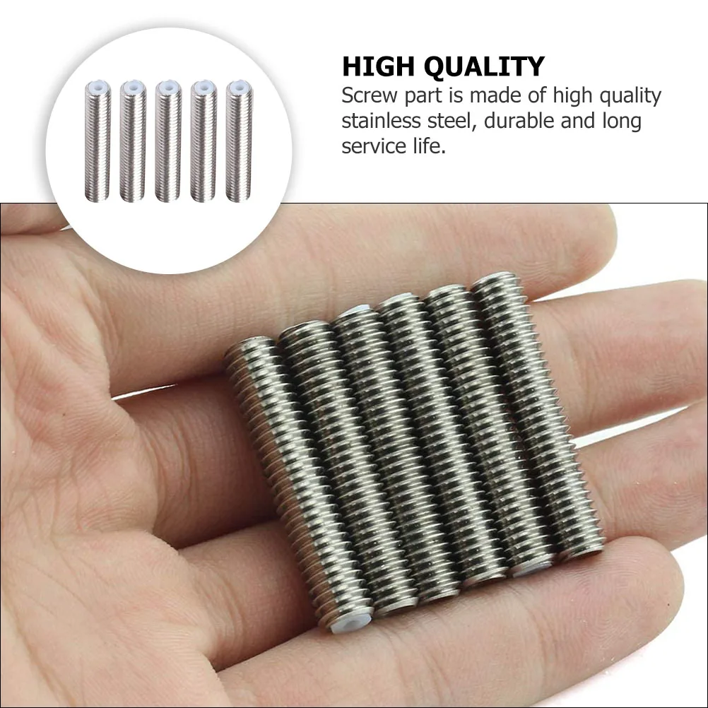 

5pcs 3D Printing Throat Tube Stainless Steel PTFE Extruder Feed 1.75mm Replacement Fits Any 3D Printer Thermal Barrier