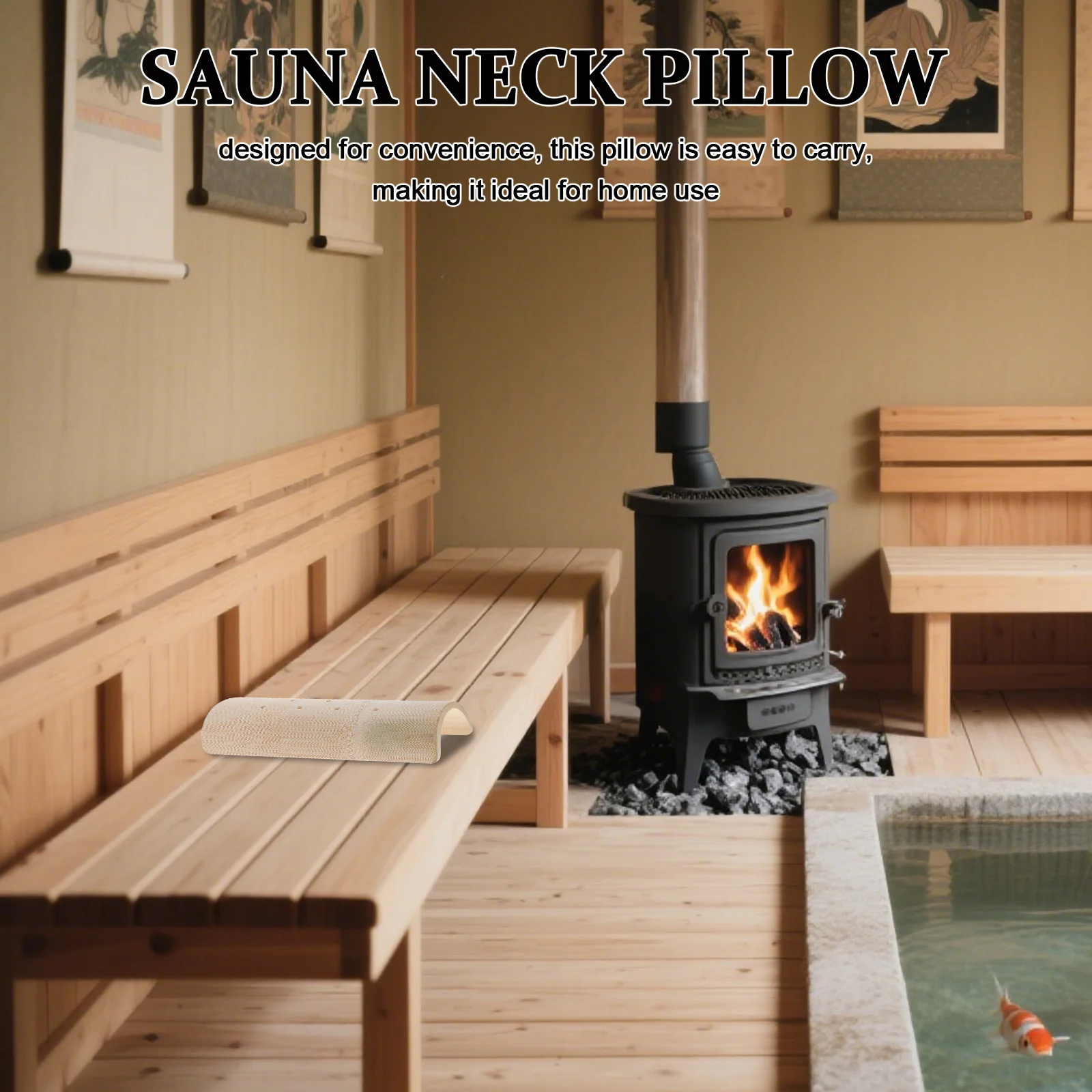 

2Pcs Bamboo Sauna Neck Pillow Hollow Design Semicircular Hard Support Cushion for Sauna Spa Relaxation Posture Correction