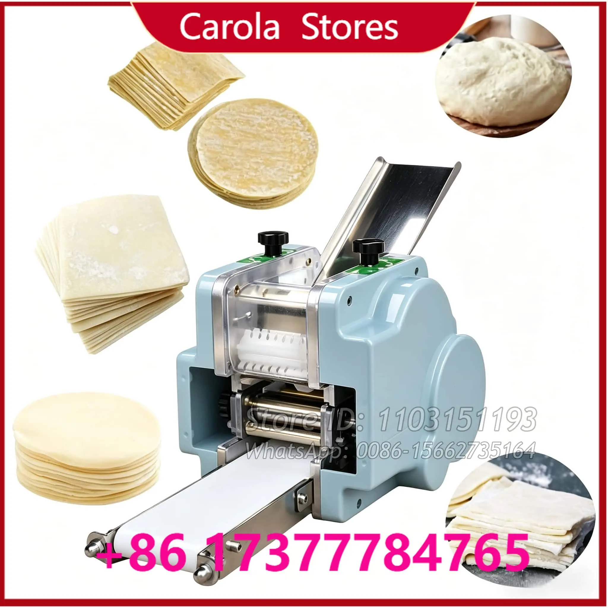 Automatic Chapati Pasta Tortilla Papad Momo Empanada Tortill Samosa Gyoza Wonton Spring Roll Maker Dumpling Skin Wrapper Machine