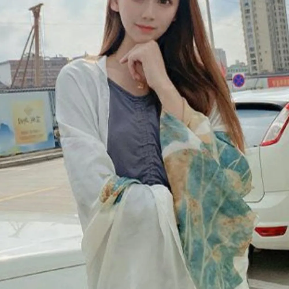 Gran oferta, bufandas de playa estampadas, camisa elegante de gasa con aire acondicionado, cubierta de Bikini holgada antisol, Tops sexis