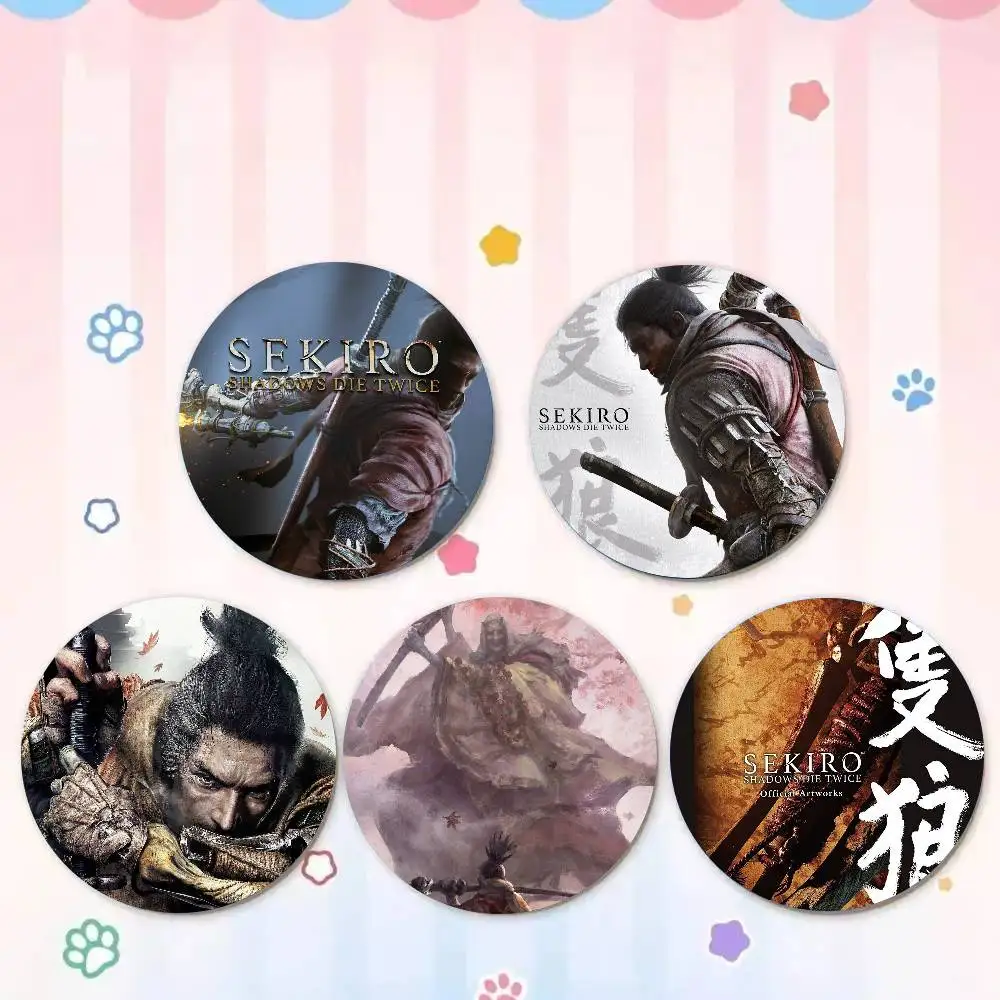 Game S-Sekiro Shadows Die Twice Pins Brooch Cartoon Badge For Friend Backpack Clothes Collect Accessories Jewelry Gift