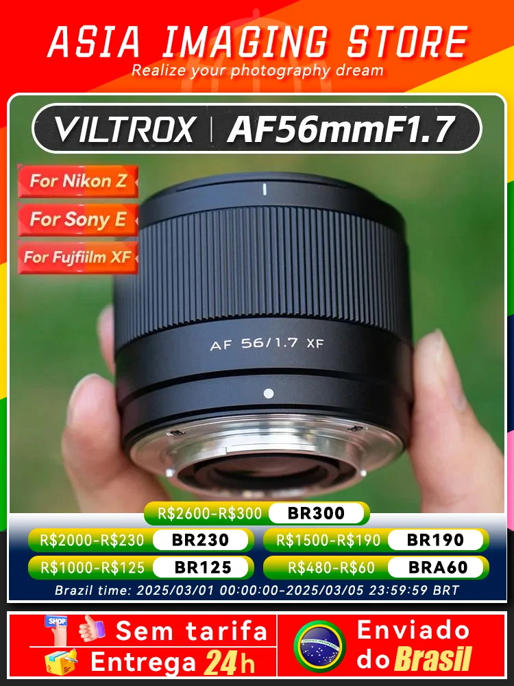 Viltrox AF 56mm F1.7 Auto Focus APS-C Camera Auto Lens for Nikon Z Z30 Z50 Fujifilm XF X-T4  Fujifilm XF X-T30ii X-Pro3 56 1.7