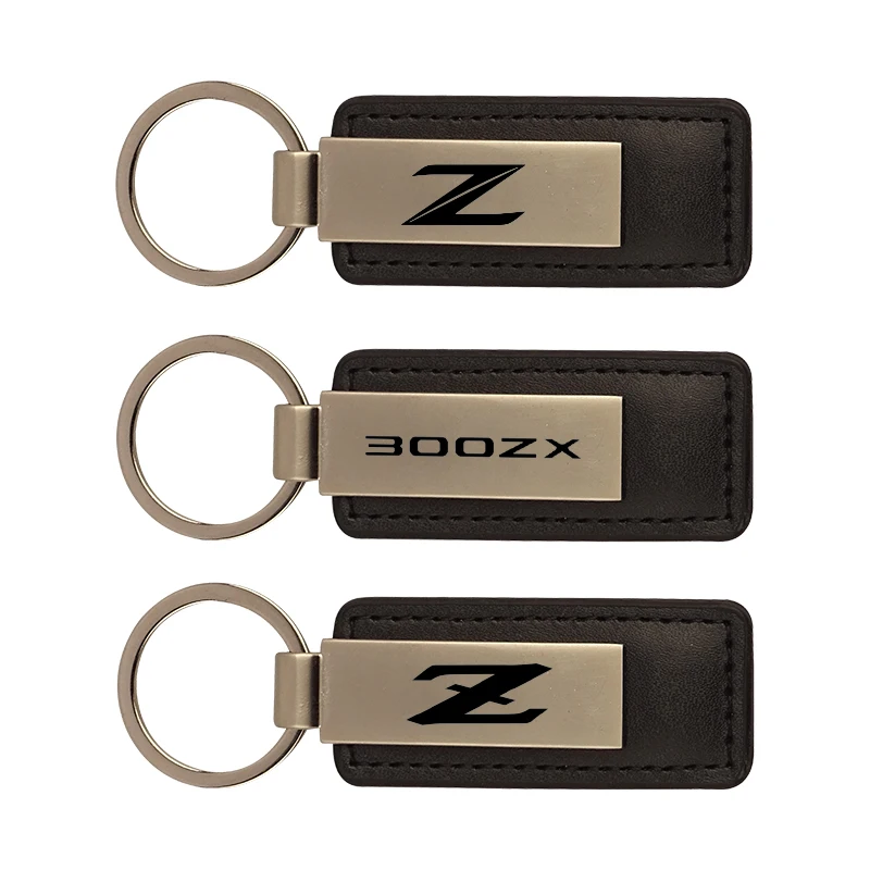 New leather metal car key chain keychain car key ring For Nissan 350Z 370Z FAIRLADYZ 300ZX GTR NV200 car styling