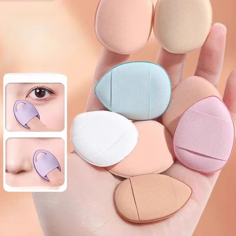 

4/10pcs Finger Cosmetic Puff Professional Cosmetic Cushion Puff Mini Concealer Foundation Detail Puff Makeup Sponge Beauty Tools