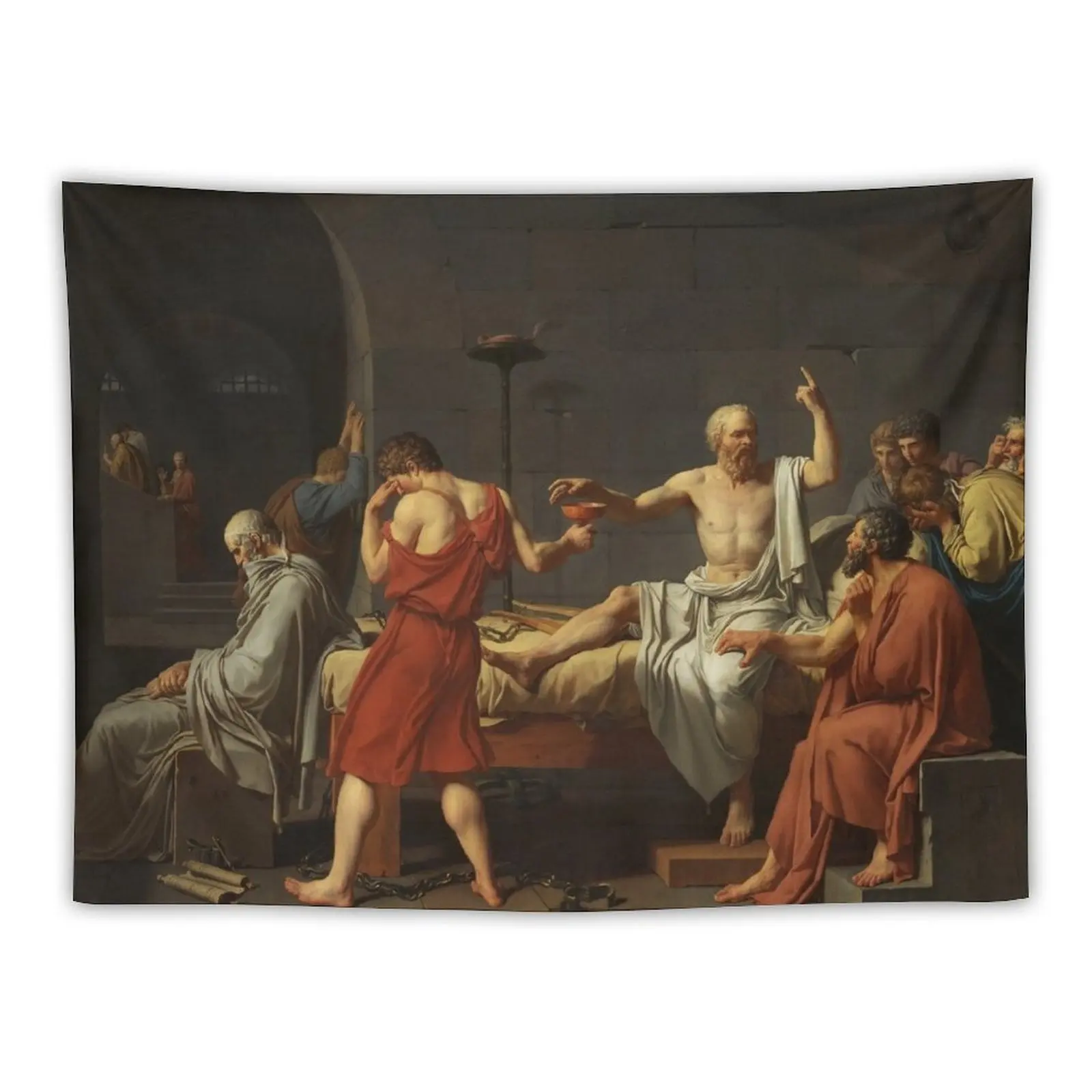 The Death of Socrates - Jacques-Louis David Tapestry Decoration Bedroom Room Decorations Aesthetics Custom Tapestry