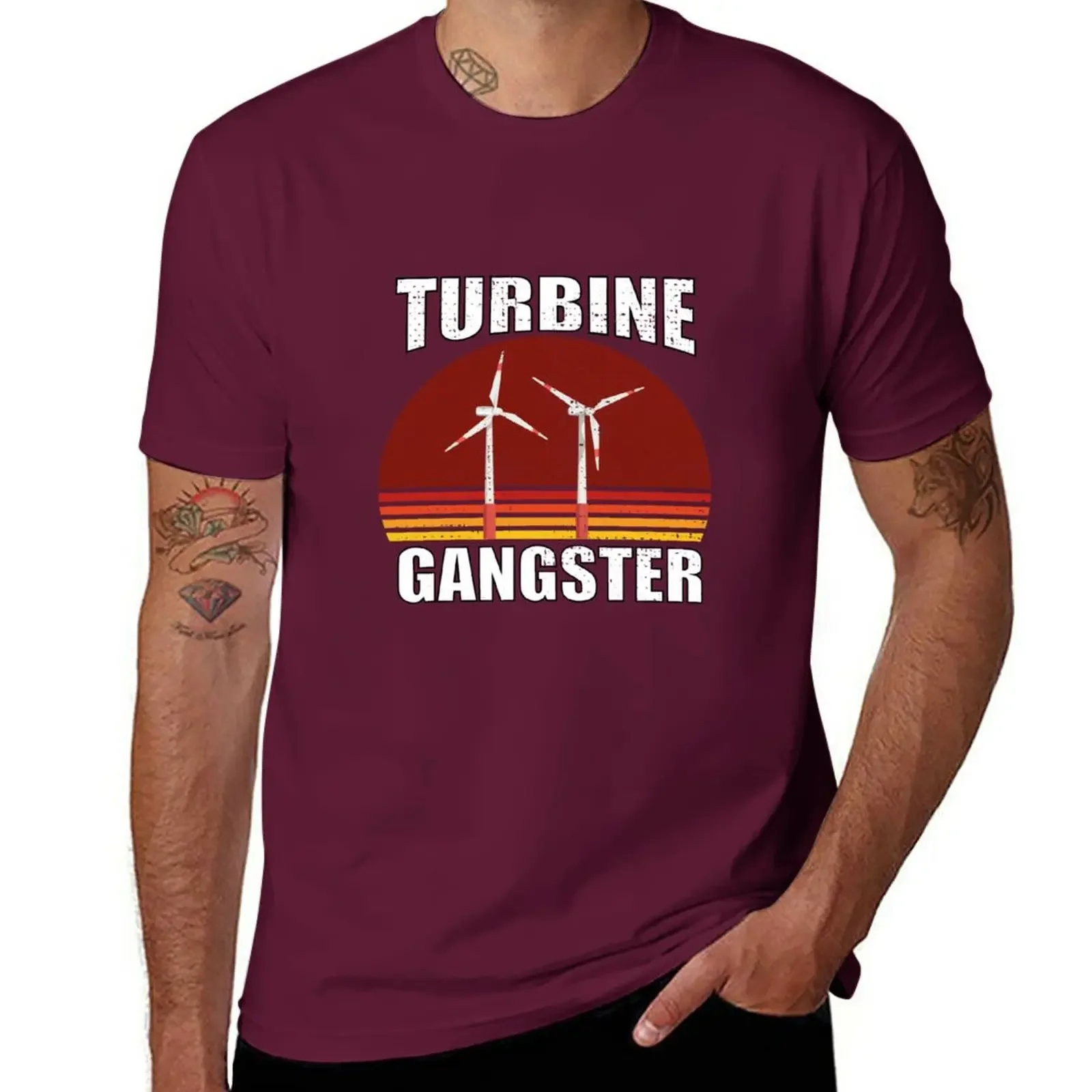 Graphic T Shirts Tees Mens Clothes New Wind Turbine Technician for Turbine Techn T-Shirt Graphic Men Clothing Harajuku Summer