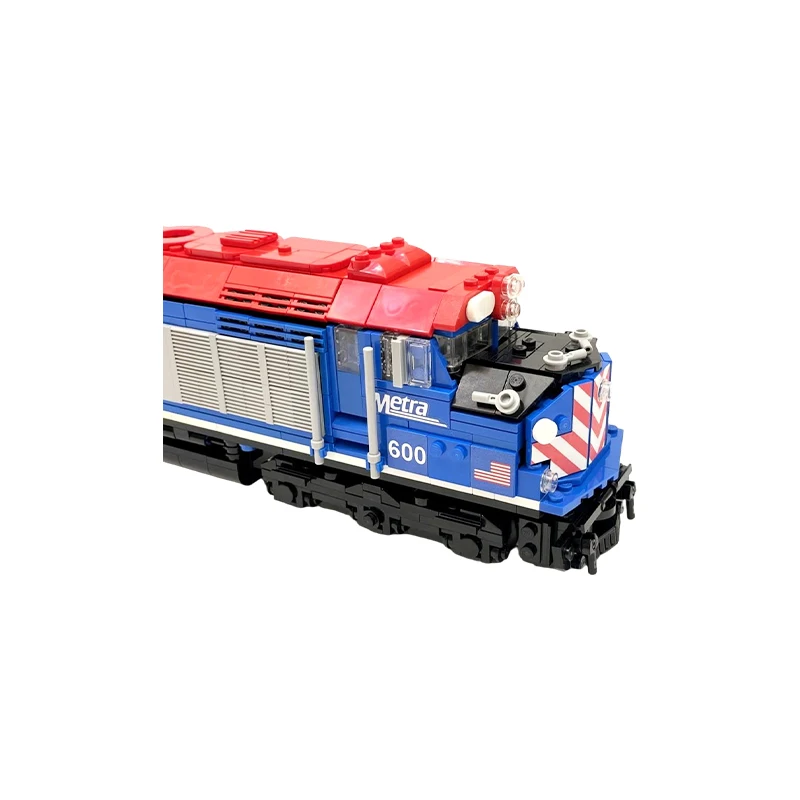 MOC 1 48 Motorized F40C Diesel Locomotive Train Building Blocks Modern City Commuter Railway Engine Bricks Toy Adult Gift