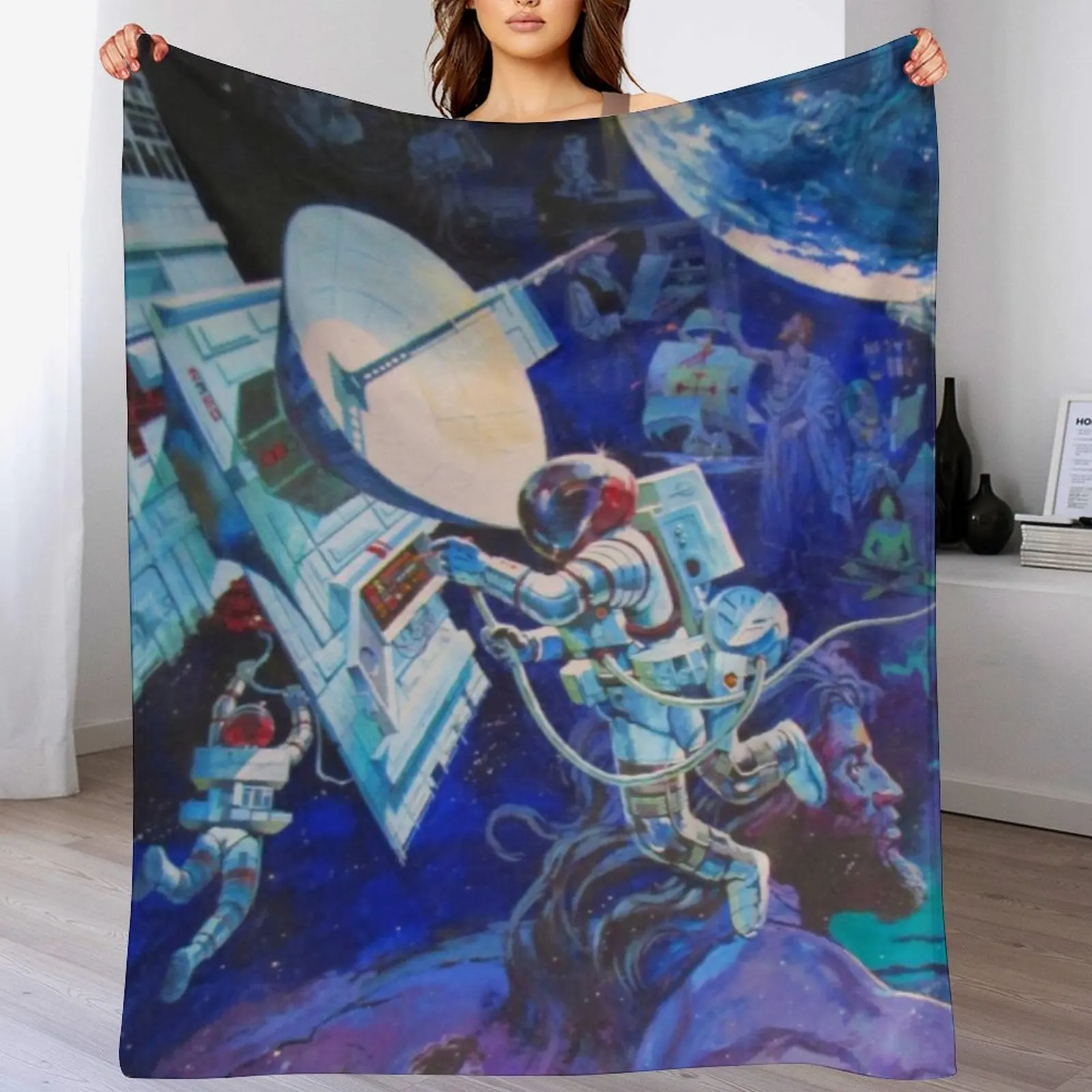 

Spaceship Earth Mural Throw Blanket cosplay anime Hair Stuffeds Blankets