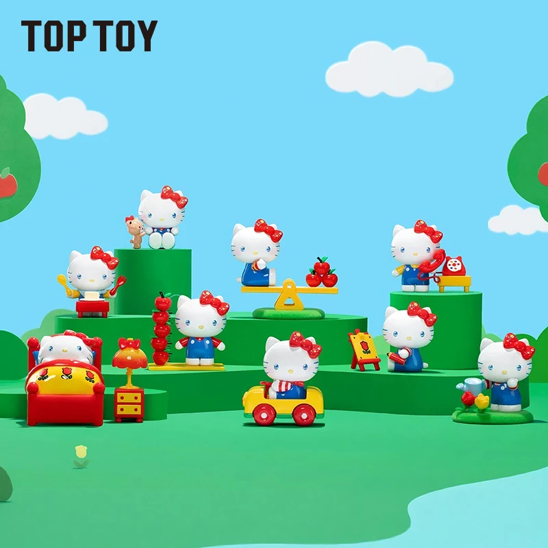 

Sanrio Kitty Classic Revival Series Blind Box Anime Peripherals Figure Doll Figure Model Desktop Decoration Mystery Bag Toy Gift