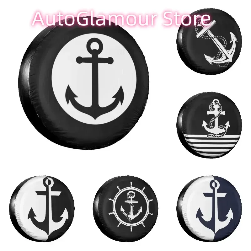 

Anchor For Nautical Lovers Spare Wheel Tire Cover Case Bag for Jeep Pajero Navy Navigation Vehicle Accessories 14" 15" 16" 17"