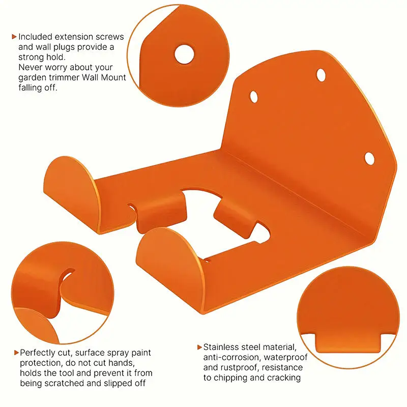 ガレージオーガナイザー、トリマーラック、ガーデンパワーツールハンガー、雑草刈り機ホルダー、壁掛け式、草刈り機、生垣、ガーデンツール用