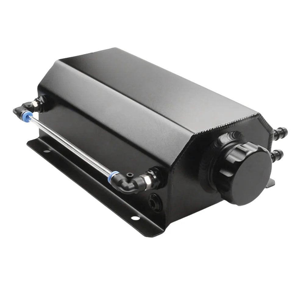 1L/2L Recovery Wasser Tank Aluminium Legierung Kühler Überlauf Kühlmittel Kann Universal Poliert Reservoir Auto Zubehör