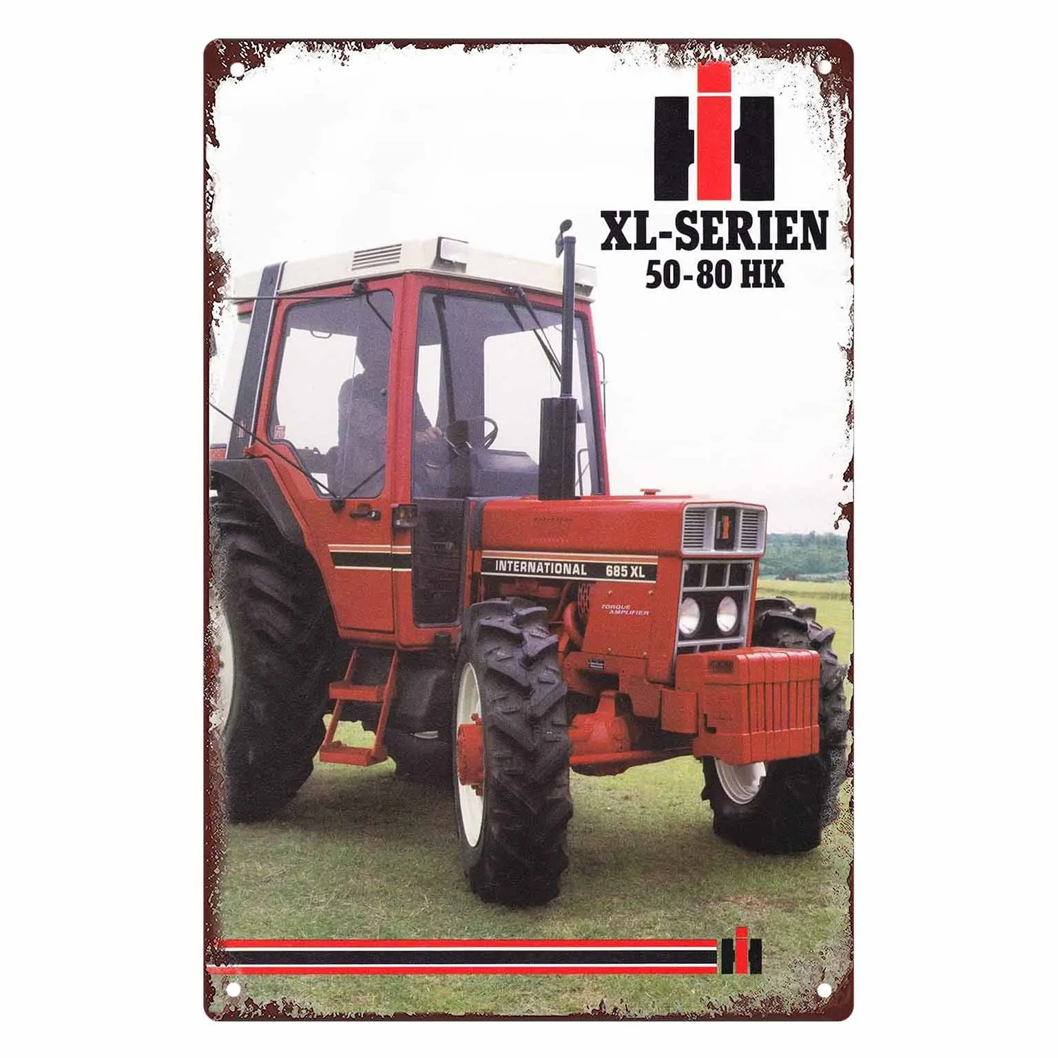 Tractor Drawing Wall Plaque Vintage Metal Sign Poster Frames Cafe Bar Garage Room Wall Art Decoration Plaque Gift