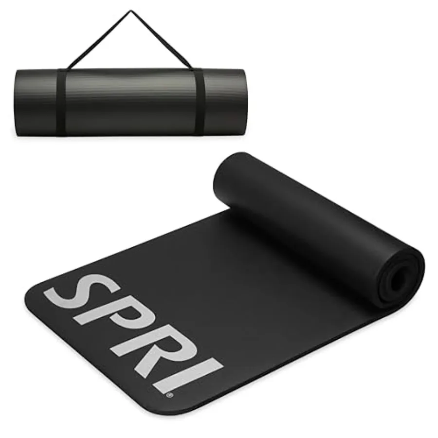 

12mm Pro Fitness Matt - Thick Exercise Mat for Floor Workouts, Sit-Ups, Push-Ups, Stretching, Toning, and General Fitness - Non