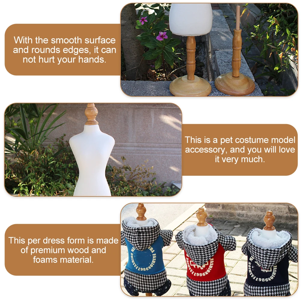 

Clothes Pet Accessory Rack Premium Wood Foam Material Coats Holder Clothing Display Mannequin Stand Pet Accessory