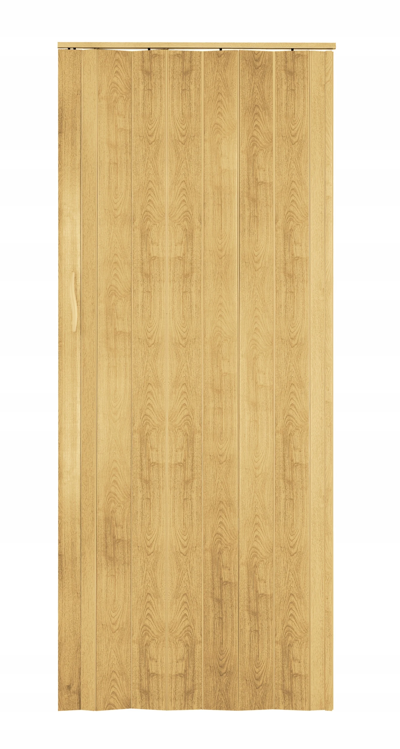 PVC concertina deur 83x201,5 cm licht eiken met uitbreidingsmogelijkheid