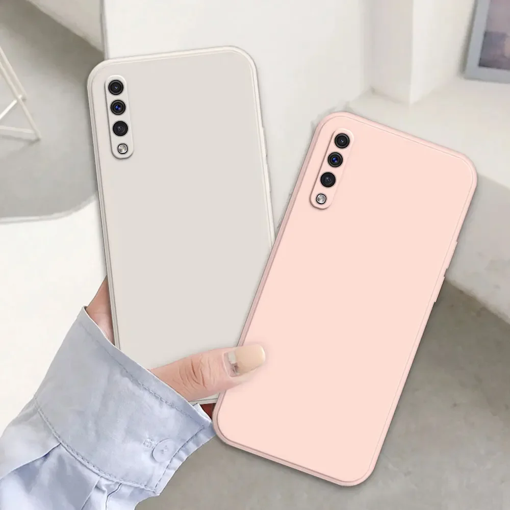 For Samsung A30 Case For Samsung Galaxy A30s Coque Matte Soft Silicone Shockproof Cover Galaxy A20 A20S A21S Square Case Fundas