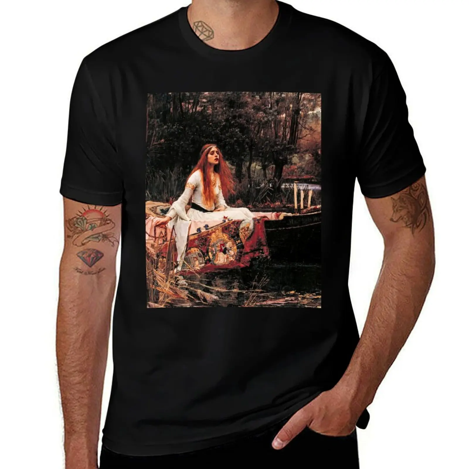 

John William Waterhouse - The Lady of Shalott T-Shirt man tshirt funny t shirts cotton t shirts cotton 100% T-shirt