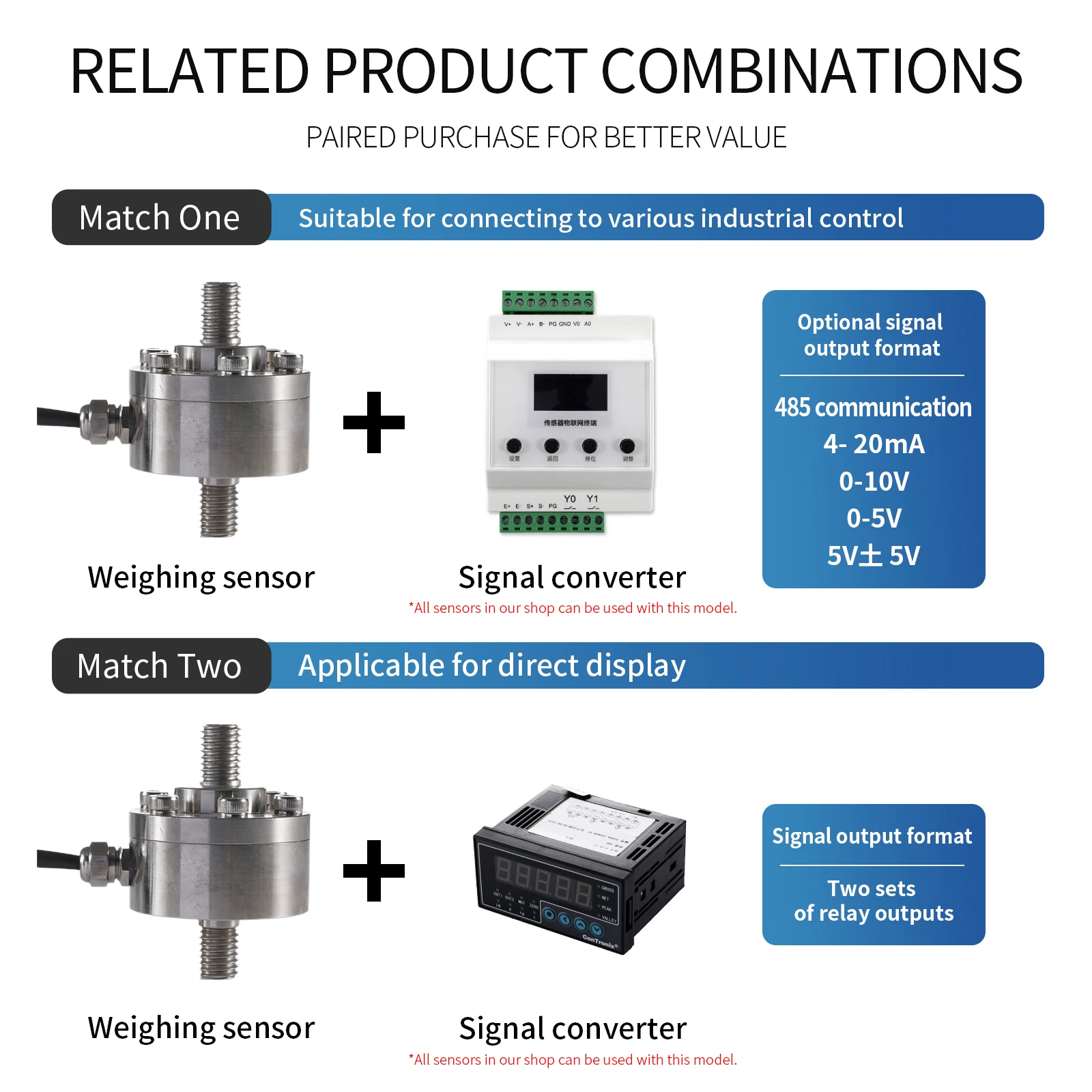 Load Cell Column Type Force Sensor Tension Compression Weight Pressure Robotic Touch Sense System 50KG 100KG 200KG 300KG 500KG