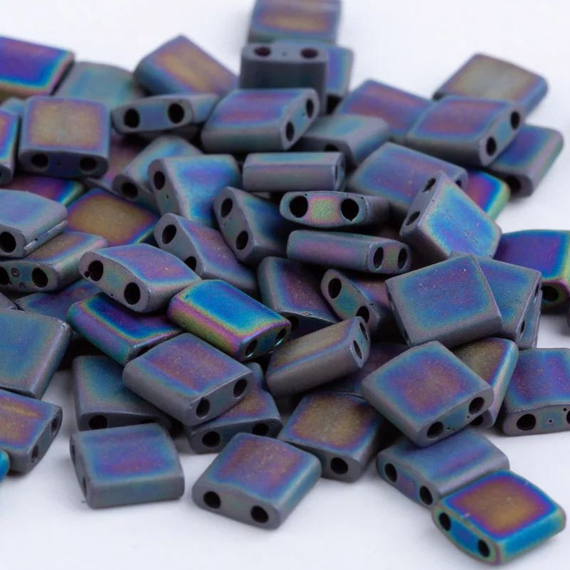 TD szklane koraliki japońskie Miyuki TL/Tila koraliki 5x5x1.9MM rozmiar DIY kobiety uchwyt Boho popularne luźne koraliki 3 gramów/worek — zdjęcie 5