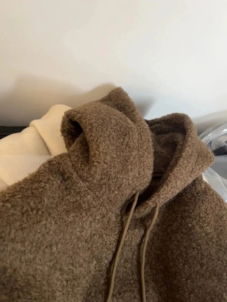 

Vintage Streetwear Hoodies Women Autumn Winter Y2K Harajuku Hooded Sweatshirts Loose Casual Long Sleeve Lace Up Hottie Pullovers