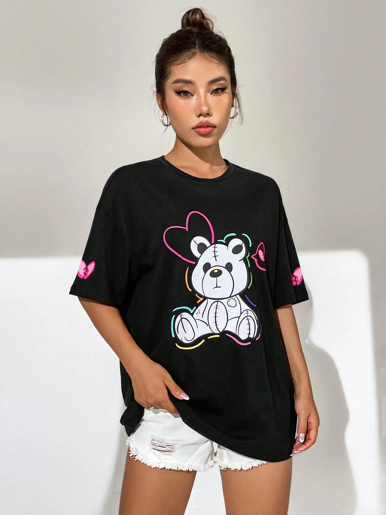 The Broken Love Of Puppet Bears Graphic Women Tshirts Casual Cotton Tee Clothes Breathable Tee Shirtfashion Soft Tops Female