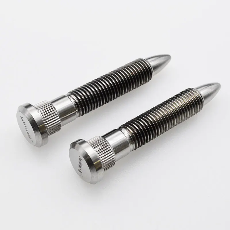 Jntitanti Extended Spike End Gr.5 Titanium car wheel stud M12X1.5X65mm for Toyota, Honda, Mazda, Ford Chevrolet Mitsubishi etc