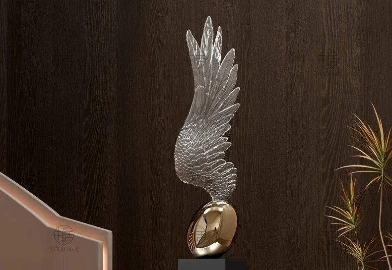 

Современный элитный ангел искусство абстрактное украшение стойка регистрации отеля лестница угол мягкая мебель пол скульптура