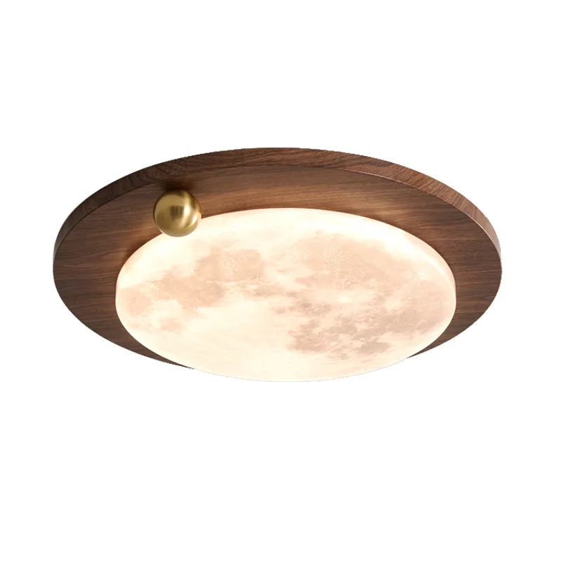 

ceiling lamp wabi-sabi bedroom vintage vintage walnut grain