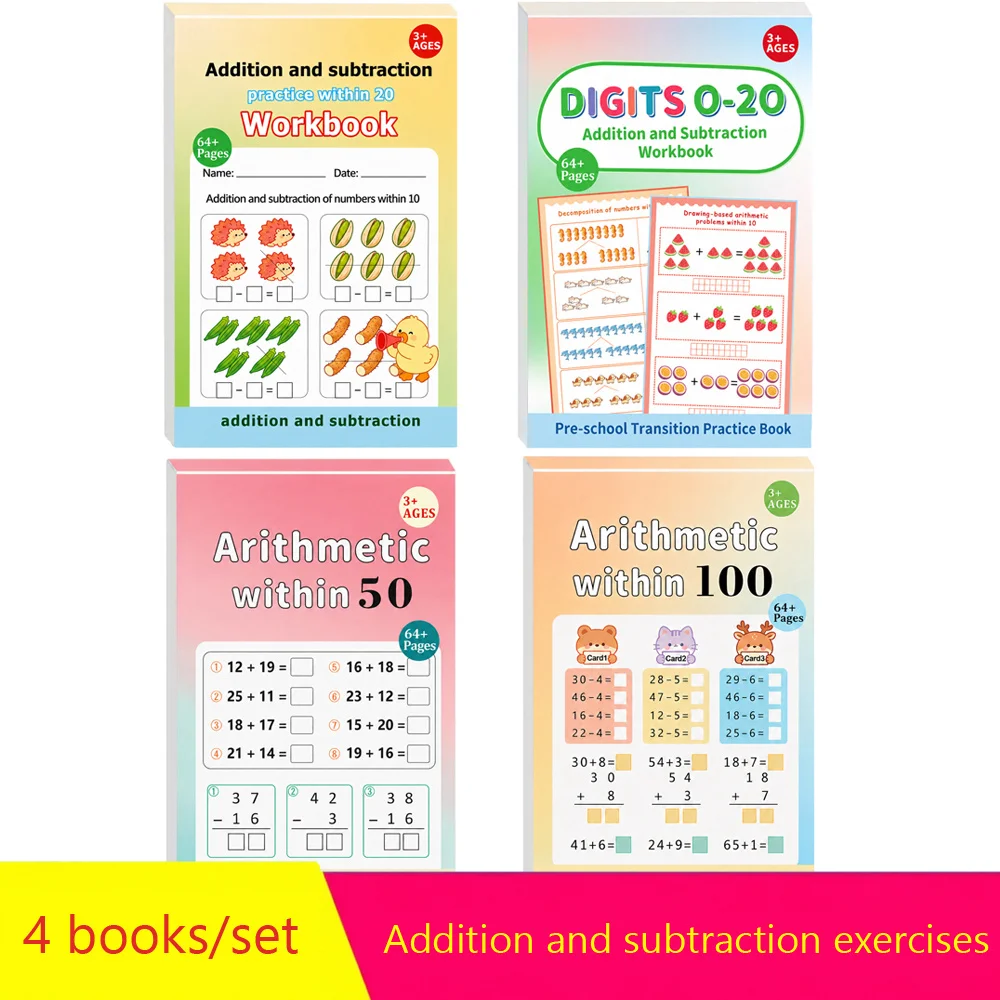 Addition & Subtraction Workbook Set:Within/10/20/50/100