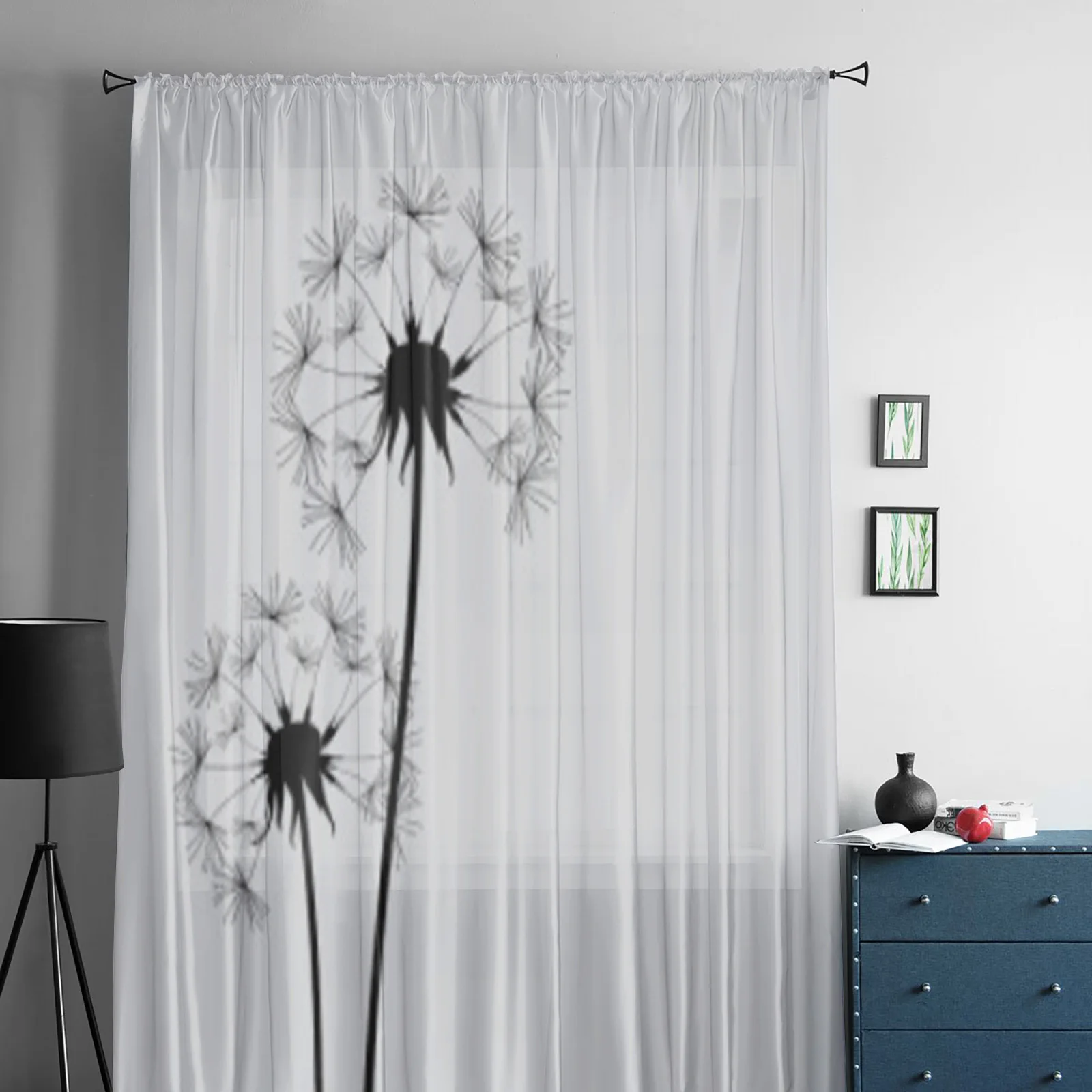 Dandelion Sheer Curtains For Living Room Modern Fashion Valance Curtains For Kitchen Tulle Curtains