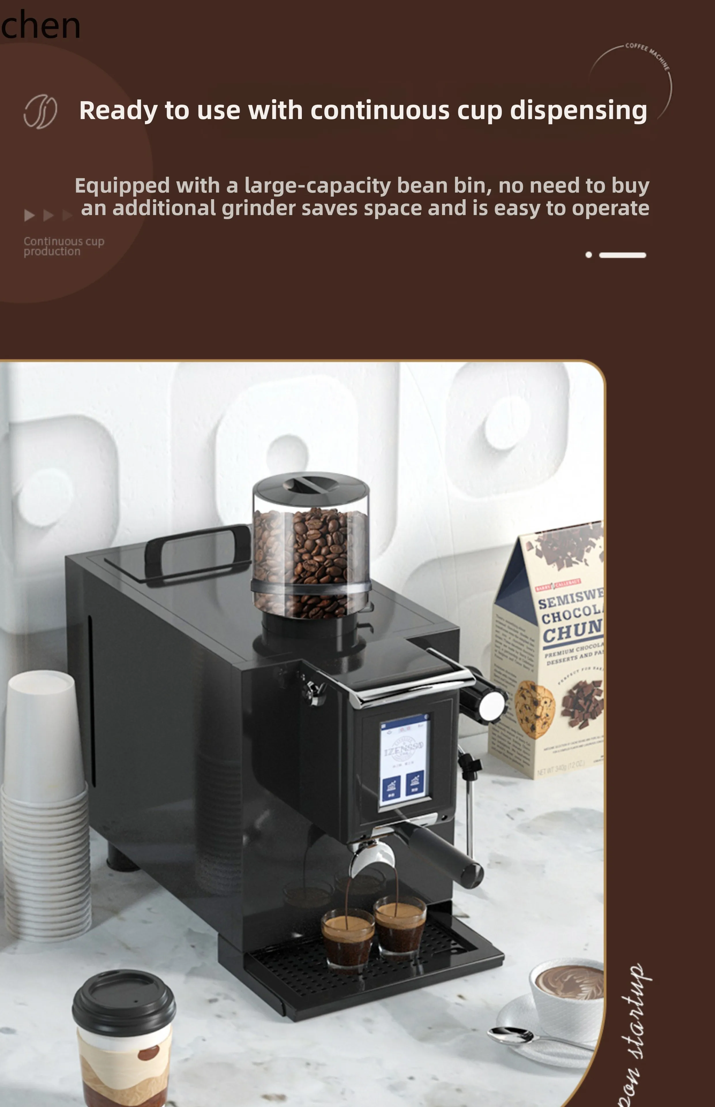 Rettificatrice commerciale semiautomatica per caffetteria per tè al latte ZML