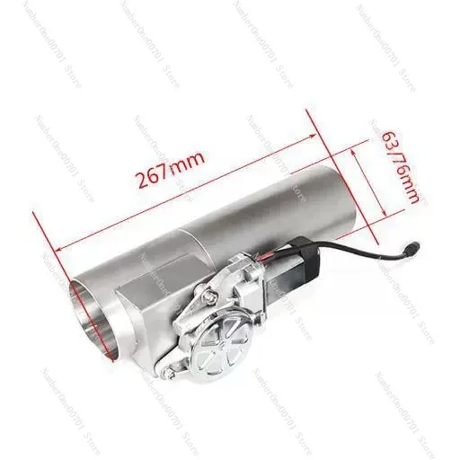 63/76mm Electric Exhaust Cutout Valve, Stainless Steel Remote Controlled Variable Exhaust for Car Sound Tuning