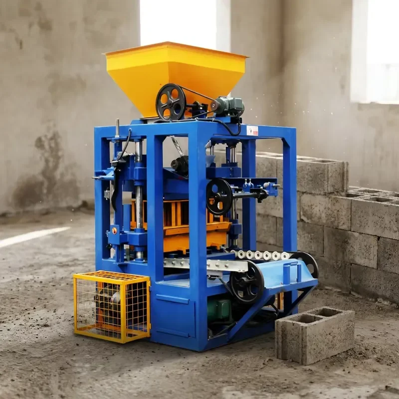 Small Efficient Durable Weda PLC & Gearbox Interlocking Paving Block Making Machine Qt4-26 with Bearing