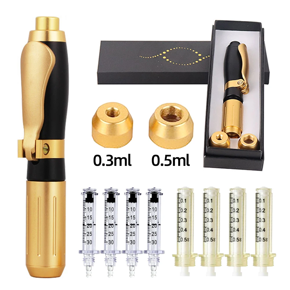 

Stainless Steel 0.3ml High-pressure Acid Gun Multifunctional Beauty Injection Pen Used for Lip Filling and Facial Moisturizing