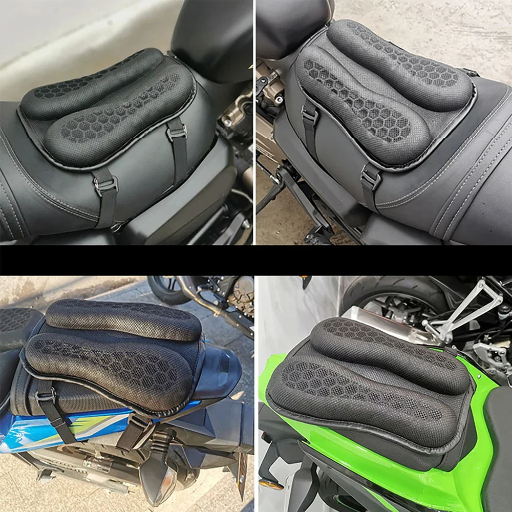 Motorcycle Seat Cushion Pad Universal 3D Honeycomb Motorcycle Gel Seat Pad Motorcycle Accessories for Long Rides Seat Cushion