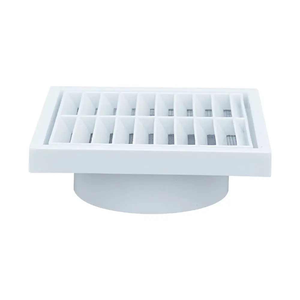 Wall Mounted Vent Grille Cover Rainproof Air Outlet Shutter Bathroom Kitchen Ventilation Hood ABS Duct Diffuser Mesh Guard