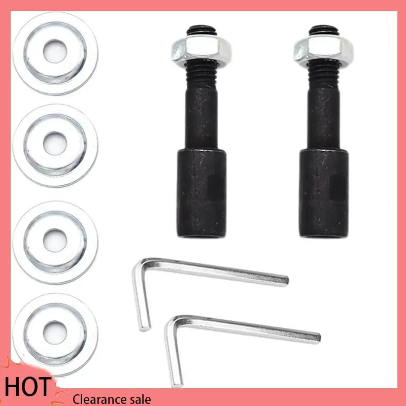 A88Z 2 Pack Shaft Arbor Extender, Bench Grinder Extension Shaft, 8 Mm To 10 Mm Motor Arbor Adapter Threaded Shaft Backing Kit