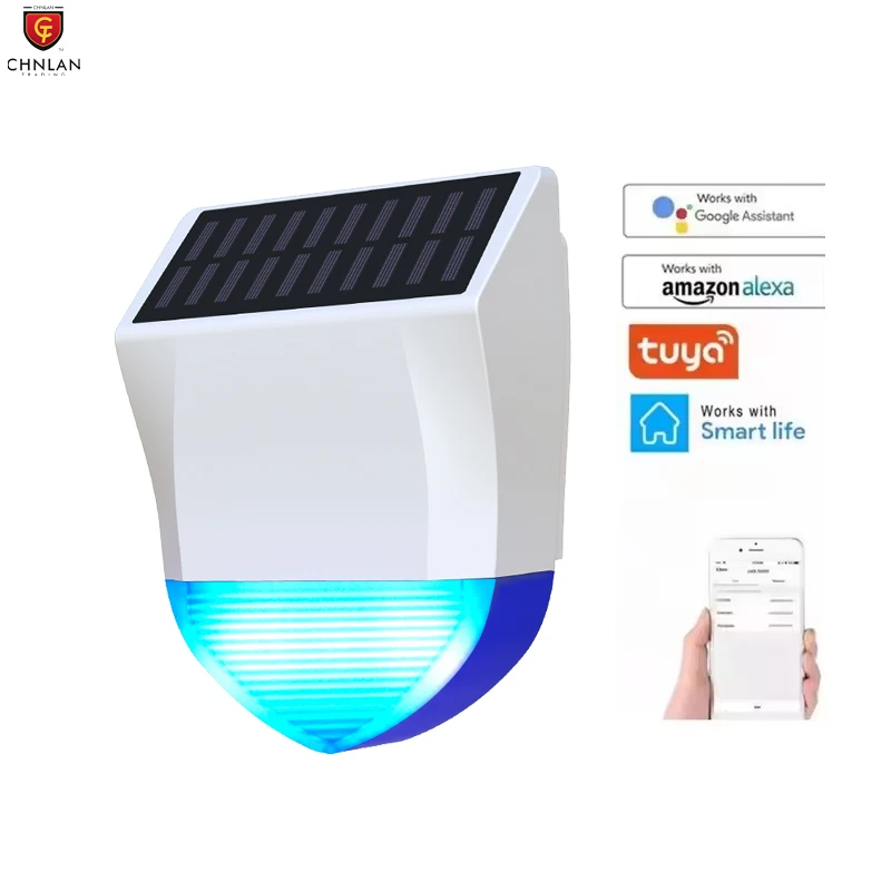 

tu ya Smart Waterproof Motion Sensor Detector Make Sound and Lighting Smart Home Security WiFi Outdoor Alarm Siren With Solar