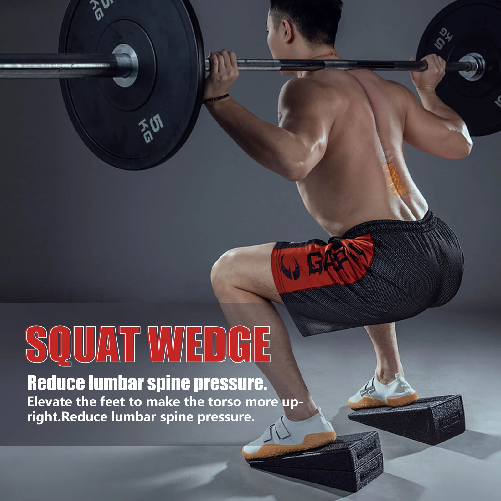 Squat Wedge Block Adjustable Non-Slip Squat Ramp Deadlift Wedge Calf Stretcher Slant Board Strength for Squat and Deadlift