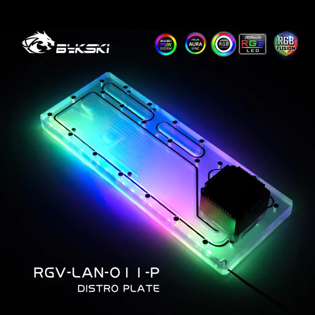 Bykski Distro Plate Reservior for Lianli PC-O11 Dynamic Chassis RGV-LAN-O11-P