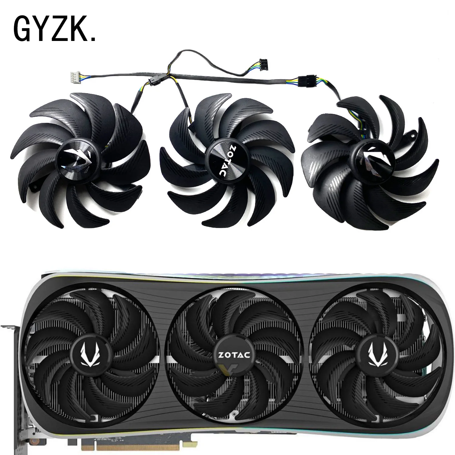 ZOTAC 지포스 RTX4080 4080S 4090 AMP EXTREME AIRO 그래픽 카드 교체 선풍기, 신제품