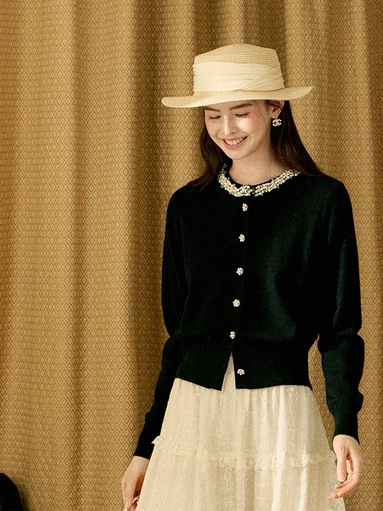 

Женский вязаный свитер Bla, осенний модный свитер в стиле ретро, маленький ароматный топ, высококачественный ощущение