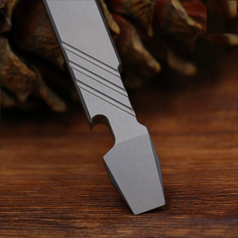 Titanium Alloy Pry Bar Multifunctional Bottle Opener Driver Wrench Tool Unboxing Device Portable Crowbar Outdoor Camping Tools view 5