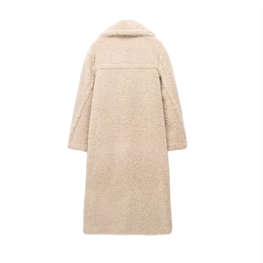 2024 RARA Autumn/Winter New Collection: Collar Lambhair Fleece Loose Long Coat Casual Coat for Women